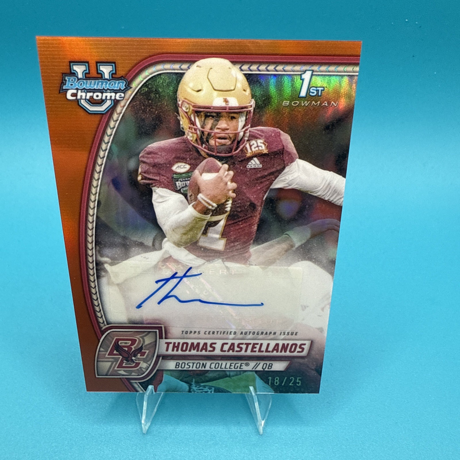 2024 Bowman University Chrome Prospect Autographs Thomas Castellanos Auto /25