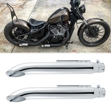 2PCS Auspuff Endtopf Schalldämpfer Turn Out für Honda Shadow VLX600 VT600 Bobber