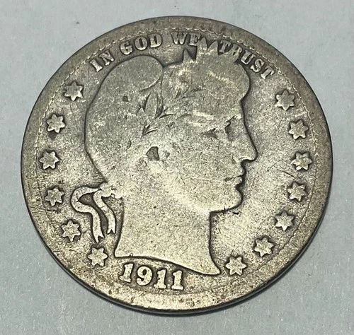 1911 D  BARBER QUARTER  - please see photos and happy bidding. 👀👀👀