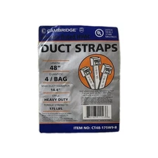 Duct Straps/ Heavy Duty /Cambridge / 48 IN. / 175lb / 4pcs. ziptie 14.4 diameter