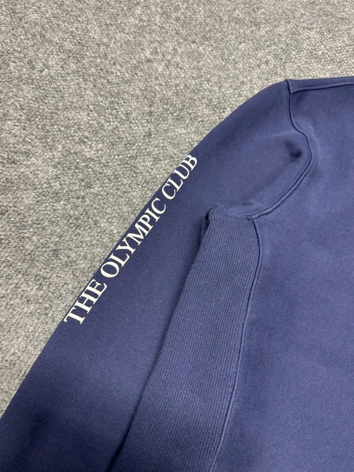 Pulôver de golfe Sport Tek Olympic Club azul masculino XS tamanho grande serve médio - Imagem 2 de 4