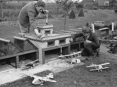 The almost finished model of village Bekonscot Beaconsfield Here a- Old Photo