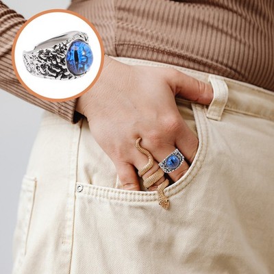 Motorradzubehör Für Den Gothic-Look Schmuck Mit Bösem Blick Fingerringe Männer