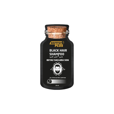 SofttoPlus+ Haarfärbendesshampoo - 25ml x 10 für schwarzes Haar
