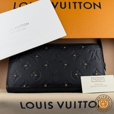 Louis Vuitton Monogram Empreinte Zippy Wallet Black Long Pre-owned From Japan