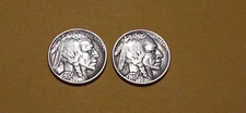 Lot Of (2) 1937 Buffalo Nickles XF Nice Grades Very Nice!
