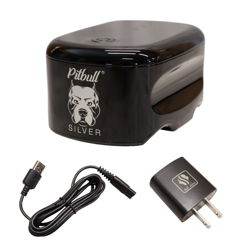 Skull Shaver Pitbull Silver Pro Battery/Motor Handle Replacement W/ USB Charger