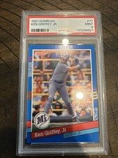 1991 Donruss - Ken Griffey Jr #77 Three Yellow Lines Right Border