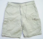 Napapijri Cargo Shorts mens Cotton Duck Bottoms size 50 W32 M Medium beige green