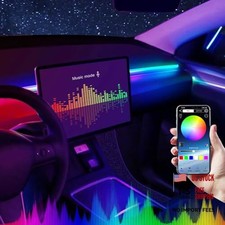 for Car LED Ambient Lighting Kit Smart RGB Bulb Interior Decor Cars Neon