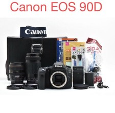 CANON EOS 90D DIGITAL SLR CAMERA WITH STANDARD TELEPHOTO DOUBLE LENS SET