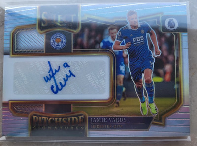 Jamie Vardy  Purple Panini Select Pitchside 2023 Leicester City Auto