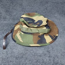 Propper Boonie Hat Woodland Camo Size Medium Made in USA Cotton Sun Hat