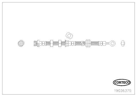 Corteco Bremsschlauch Vorderachse Links U.A. FüR CitroËN, Peugeot-image