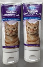 TWO Pet Ag Cat Hairball Solution Gel 3.5 oz Aids Reducing Hairballs Exp 2/2029
