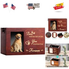 Pet Memorial Urns for Dog or Cat Ashes, Large Wooden Funeral Cremation Urns w...