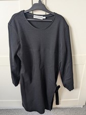 Joyce Ridings 100% Wool Black Jumper Dress Size 12 VGUC