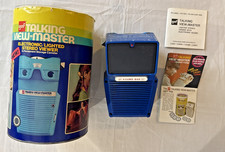 Vintage 1976 GAF Talking View-Master Viewer w/ Canister Blue Works Read Details