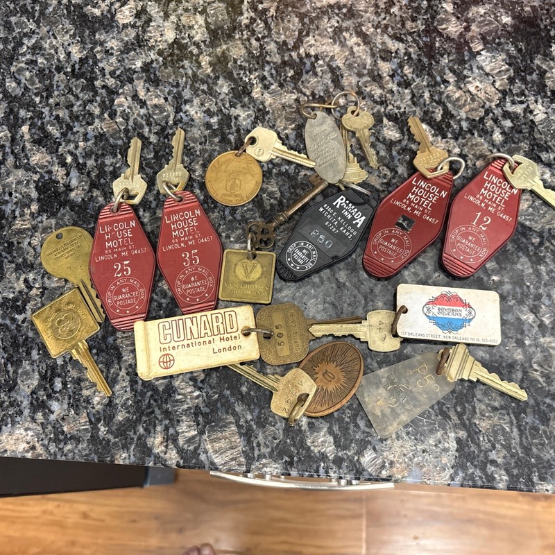 Vintage Hotel Motel Key Fobs