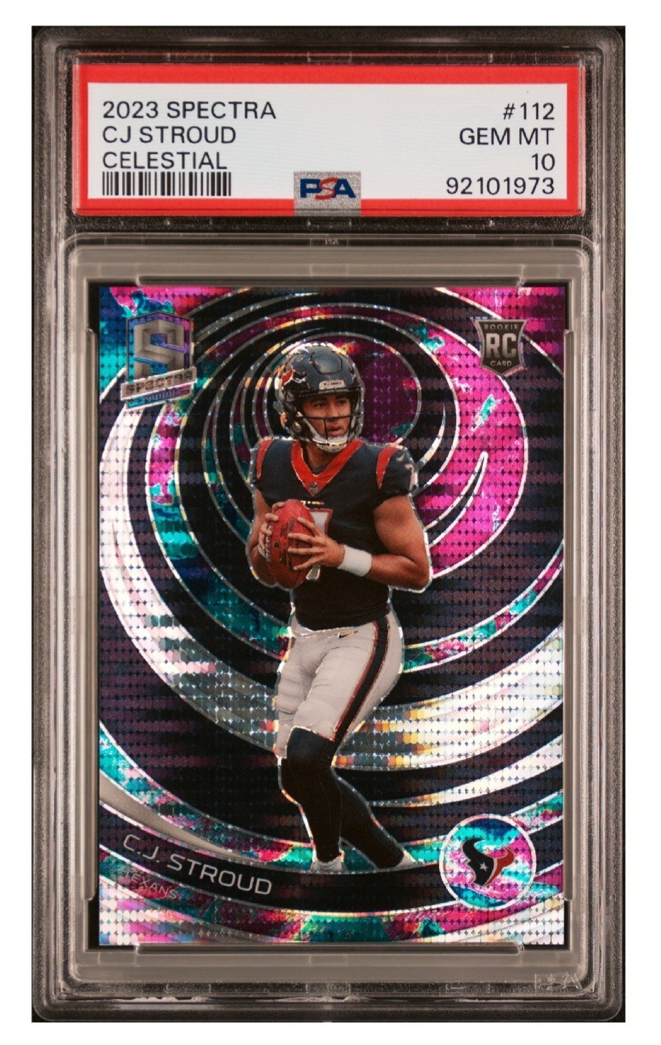 2023 Panini Spectra CJ Stroud Celestial Prizm #112 PSA 10 Rookie RC /99 Texans