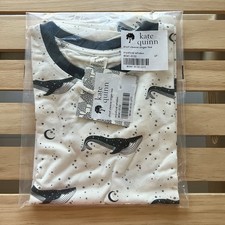 NIB Kate Quinn 6Y Short Sleeve Ringer Tee Mystical Whale Bamboo