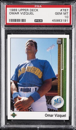 1989 UD #787 OMAR VIZQUEL ROOKIE RC PSA 10