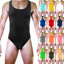 Men Bodysuit Masculina Sexy Lingerie Shiny Homewear Innerwear Jumpsuit