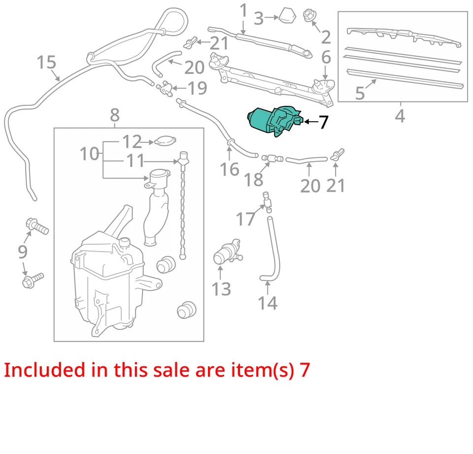 Windshield Wiper Motor Fits 11-16 SCION TC 104853257 - Image 3 of 4