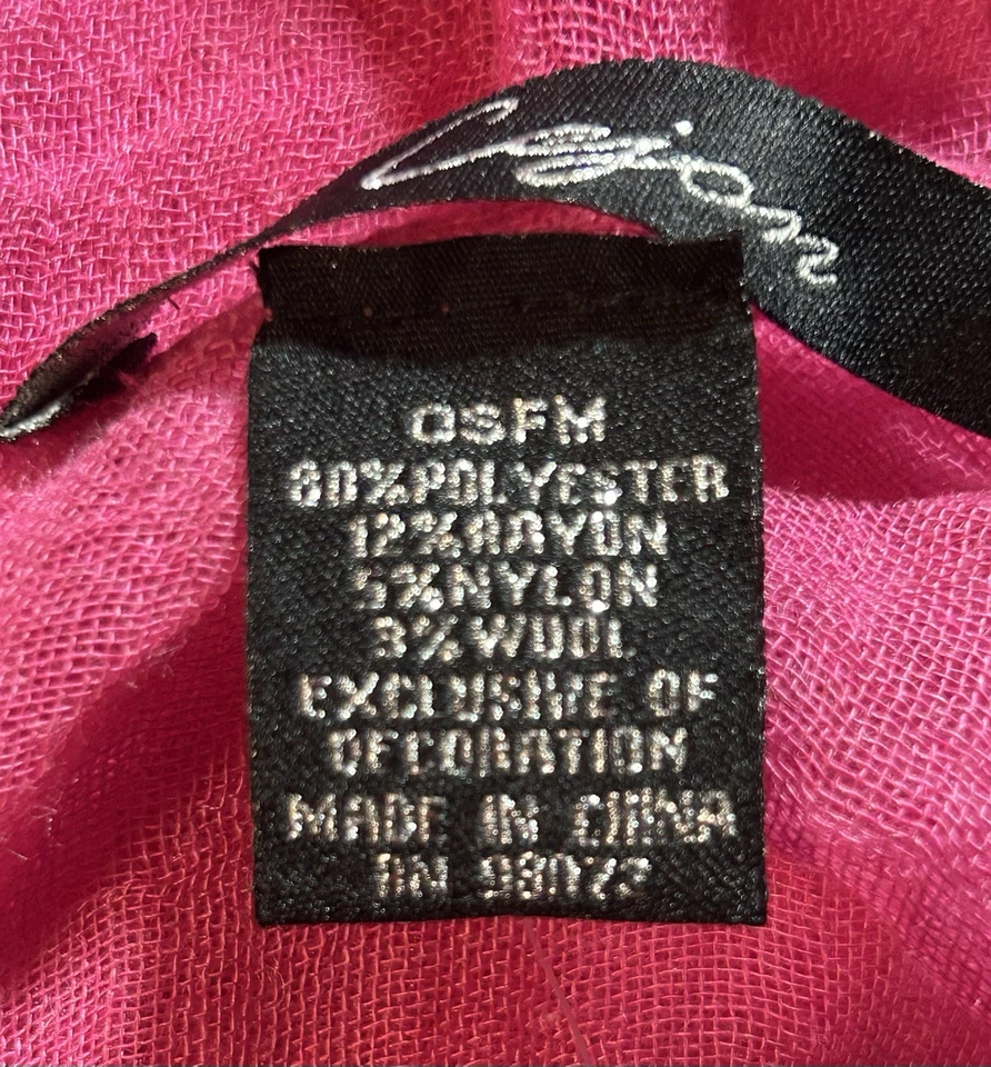 CEJON Semi Transparente Kimono Playa Encubrimiento Rosa Flecos OS Nuevo Foto 4 de 4