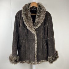 Marvin Richards Suede Leather Coat Jacket Wom...