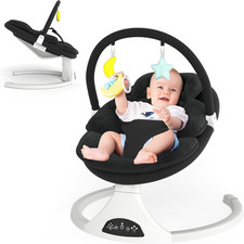 Electric Baby Swing with Remote Control 5 Natural Motion Speeds Detachable Seat