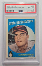 1959 TOPPS #98 ARNIE PORTOCARRERO PSA EX-MT 6