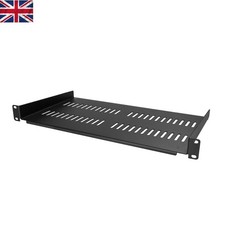Heavy-Duty 1U Server Rack Shelf – Universal Fit, Vented Design, 10'' Depth