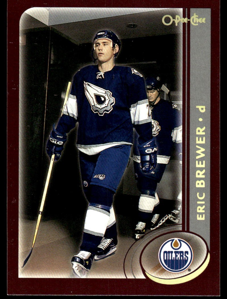 2002-03 O-Pee-Chee #150 Eric Brewer Edmonton Oilers Factory Set Hockey Card