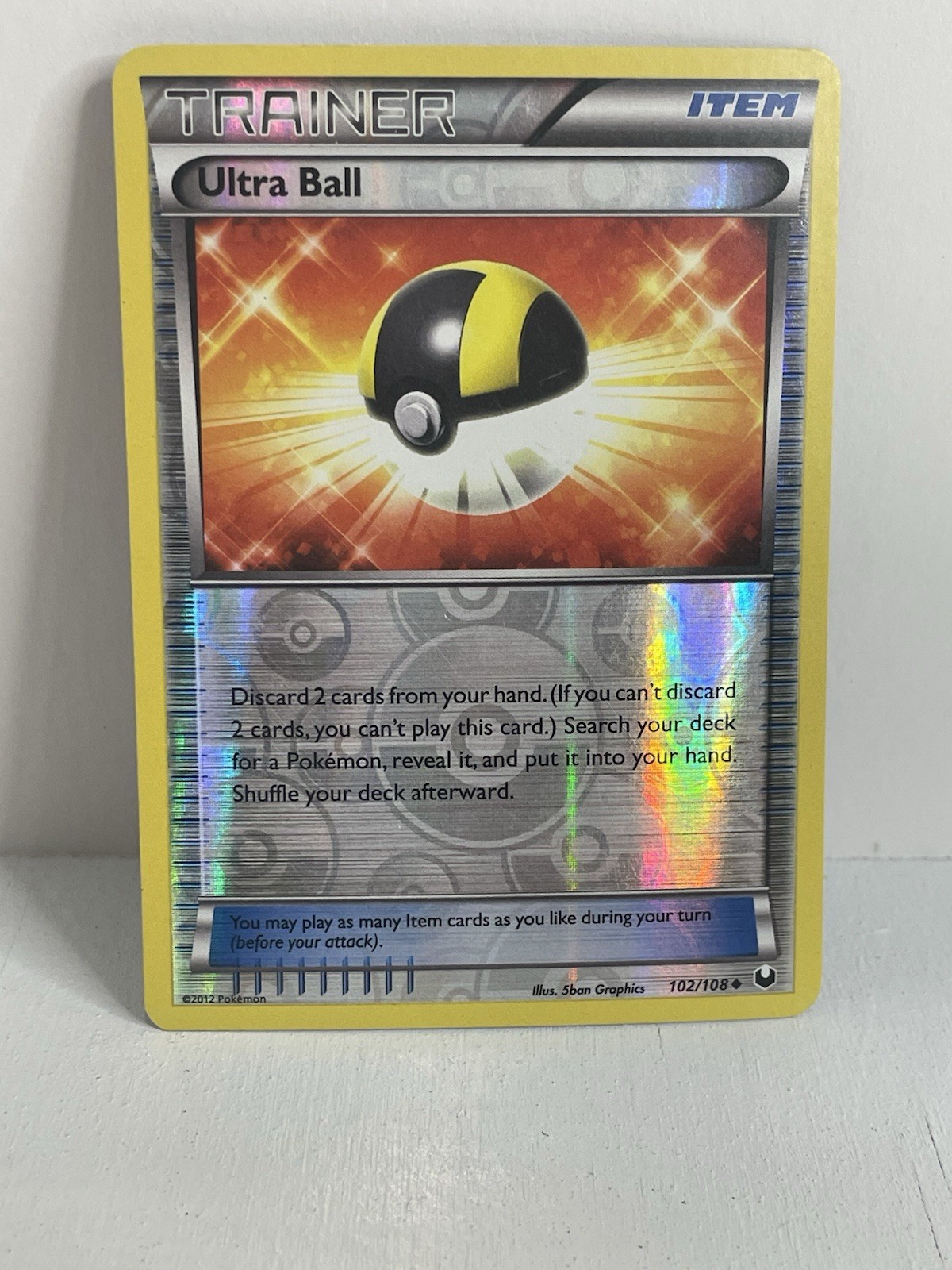 Pokemon TCG VTG LP Ultra Ball 102/108 Dark Explorers Reverse Holo