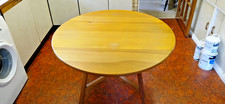 Vintage Ercol Pine Dining Table. Oval Drop Leaf.