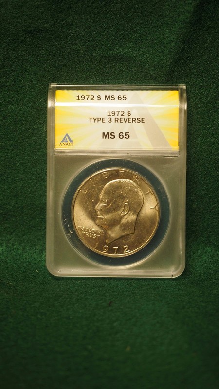 1972 type 3 ike dollar anacs ms65