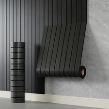 Yll Yll PVC-Lamelle Wandpaneel abziehen und kleben 236 x 15,7 Faux schwarz Holzmaserung Lamelle