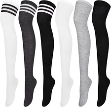 Thigh Socks Knee-High Warm Stocking Women Boot Sock Leg Warmer High Socks for D