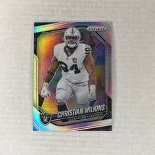 2025 Panini Prizm Christian Wilkins #40 Silver Prizm - Las Vegas Raiders