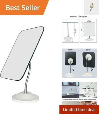 Elegant Folding Makeup Mirror with 360° Swivel Gooseneck - Travel Essential