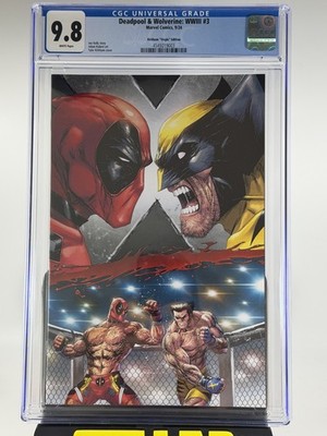 Deadpool & Wolverine: WWIII #3 Kirkham VIRGIN VARIANT CGC 9.8 - SUPER CLEAN!