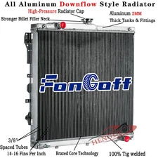 3Row Aluminum Radiator For 07-14 2010 Toyota Tundra 2008-14 Sequoia 4.6L 5.7L V8