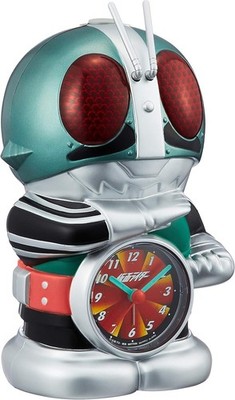 Rhythm Kamen Rider Alarm Clock Character Analog Table Clock Voice 4SE502RH05