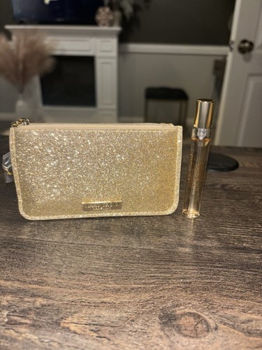 Jimmy Choo I Want Choo Le Parfum Mini Spray 7.5 ML W/ Gold Glittery Pouch - NEW