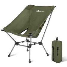 MOON LENCE Portable Camping Chair Plus, Larger  Roomier, Moss Green