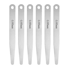 6pcs Metric Thickness Feeler Gauge 0.65mm Single Blade Tapered Feeler Gauge