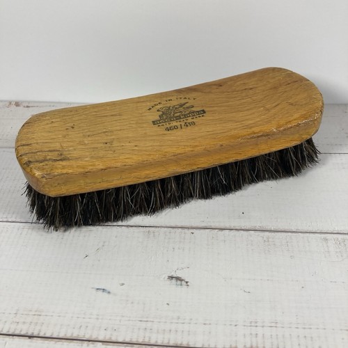 Vintage Shoe Shine Brush Natural Horse Hair Bristles by Acca Kappa Italy | Wood