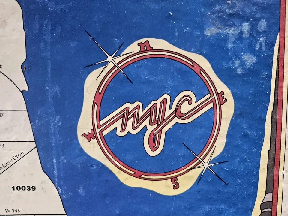 1980 ZIP Code Skyline Map Of Manhattan Twin Towers Great Graphics UNIQUE - Image 2 of 4