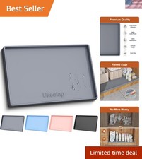34" x 22" Extra Thick Silicone Mat Waterproof with Raised Edge, Under Sink ...